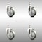 Service Caster 4 Inch 316SS Gray Polyurethane Wheel Swivel 3/8 Inch Threaded Stem Caster Set SCC-SS316TS20S414-PPUB-381615-4 - alternate 1